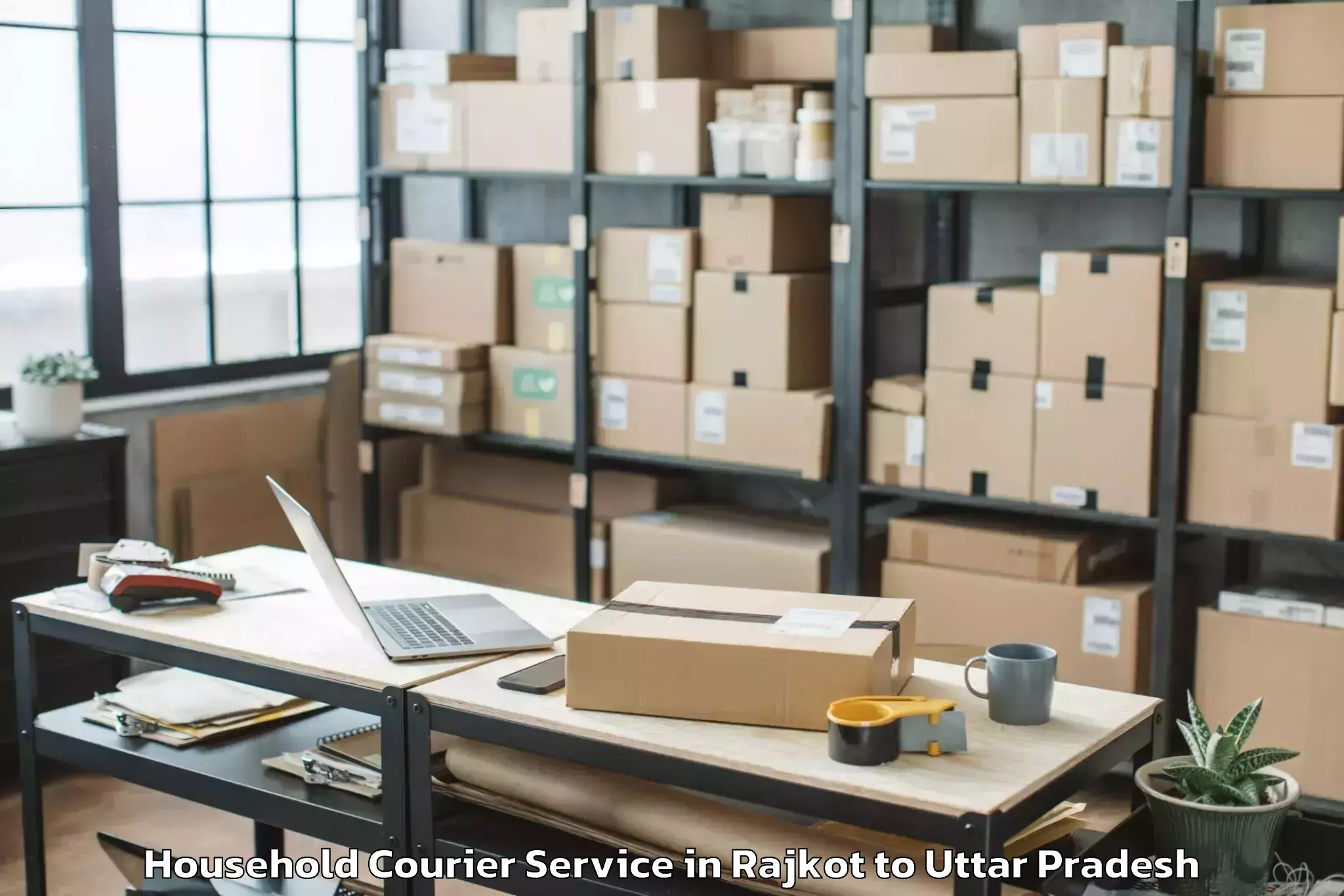 Easy Rajkot to Gahmar Household Courier Booking